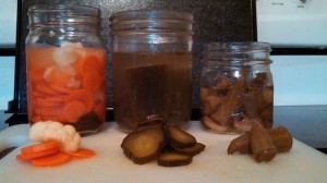 Fermented Carrots & Cauliflower, Pickles, and Okra